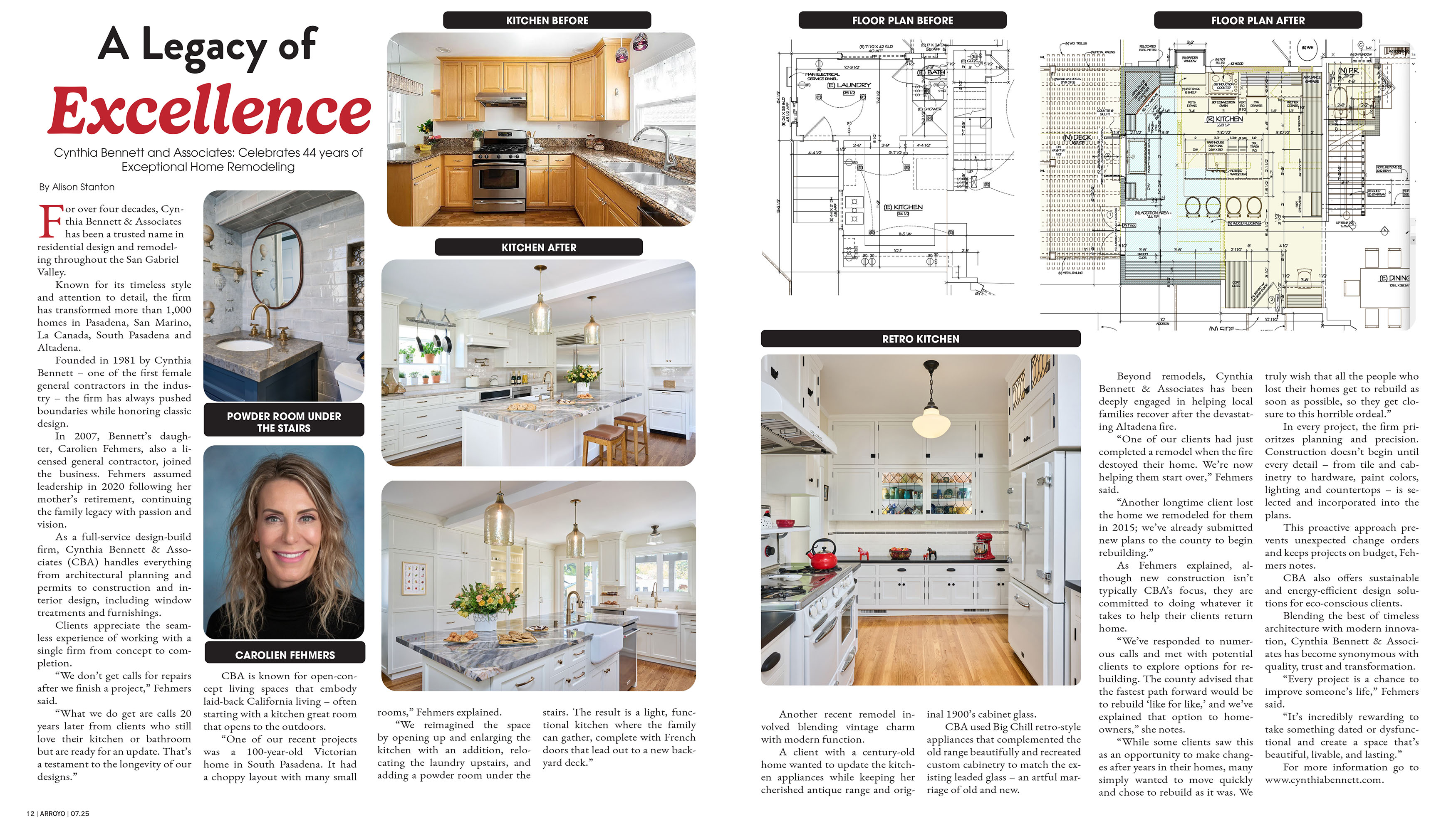 Arroyo Magazine: A Legacy of Excellence – Cynthia Bennett & Associates Celebrates 44 Years of Exceptional Home Remodeling