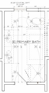 Before: Altadena Primary Bathroom Remodel Plans