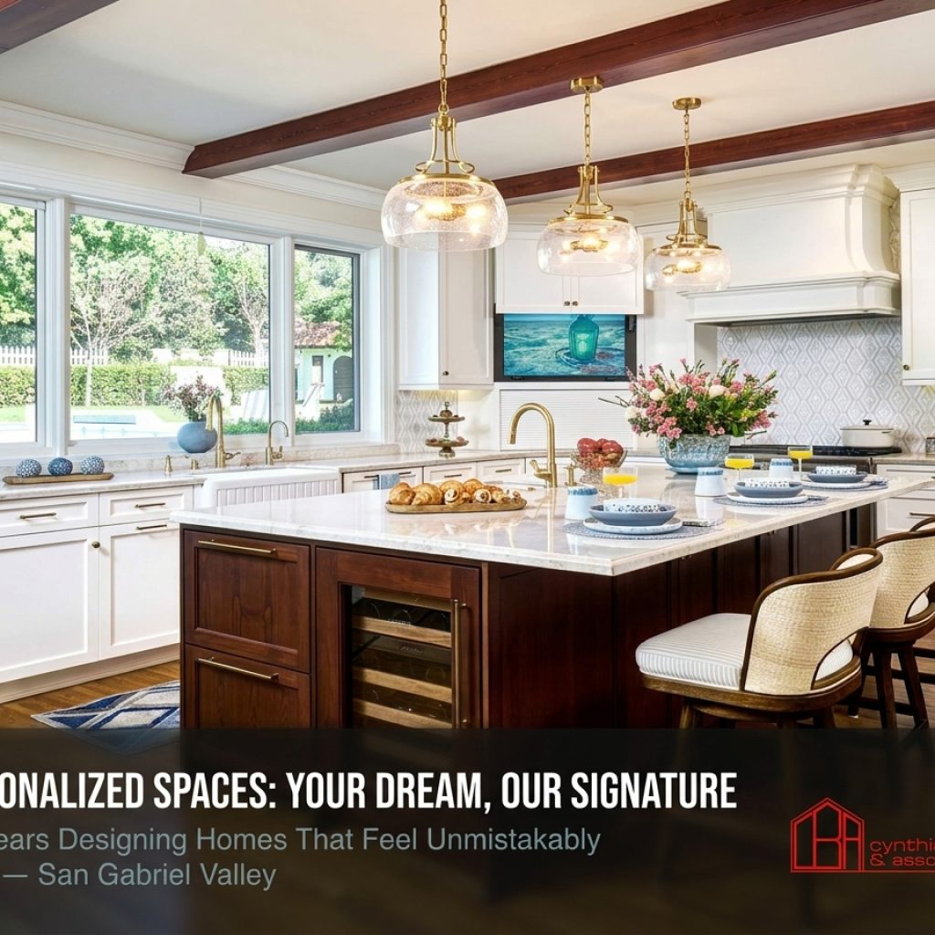 Cynthia Bennett & Associates crafts personalized home remodels in San Gabriel Valley, creating kitchens, bathrooms, and living spaces tailored to families' lifestyles with expert design-build services.